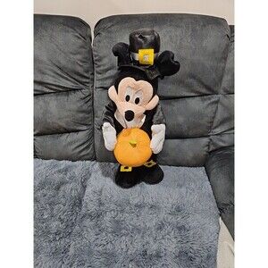 Large Disney 24" Harvest Pilgrim Mickey Mouse Plush Thanksgiving Standing